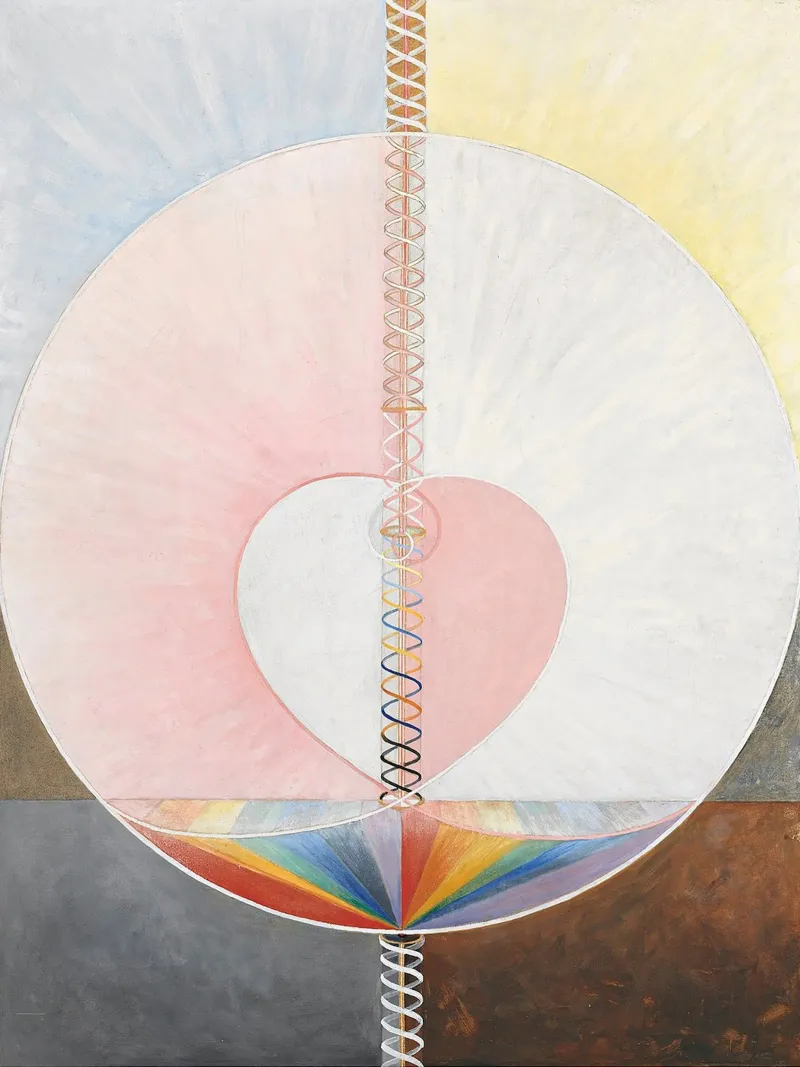 Hilma af Klint "La colomba n. 1" Stampa cuore cosmico pellicola backlit da homdeco