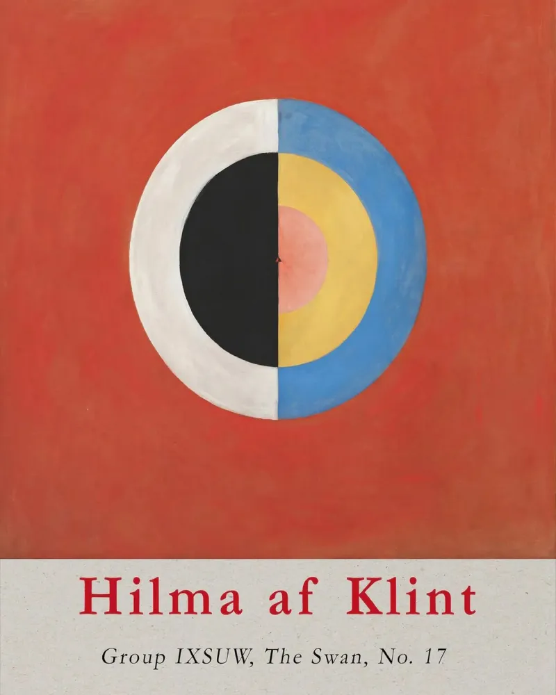 Hilma af Klint "The Swan No. 17" Cosmic Duality Print canvas by homdeco