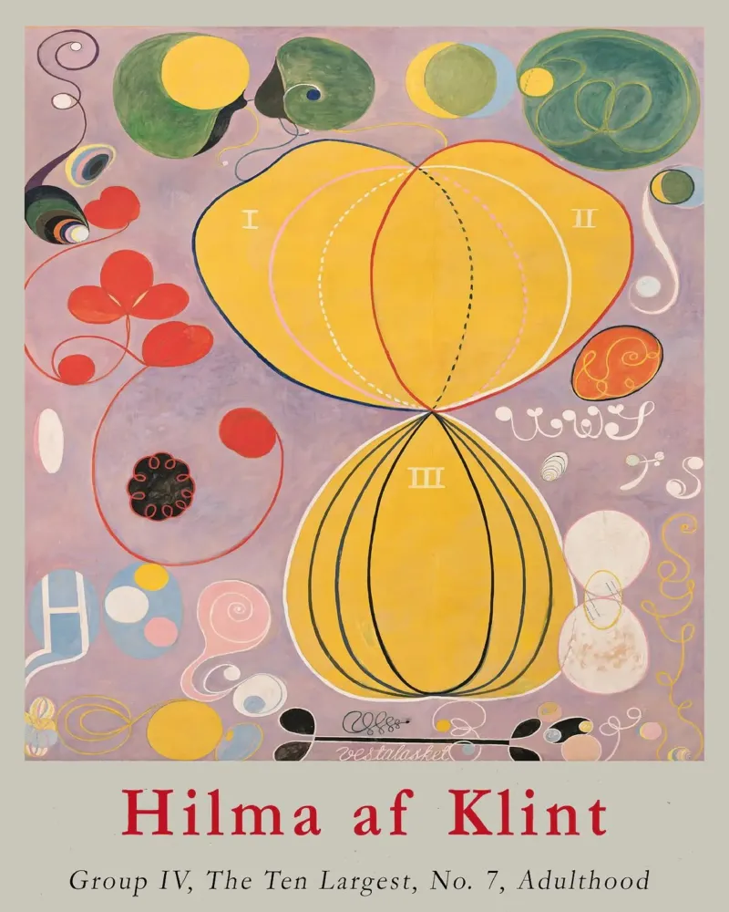 Hilma af Klint "Adulthood No. 7" Abstract Life Map canvas by homdeco