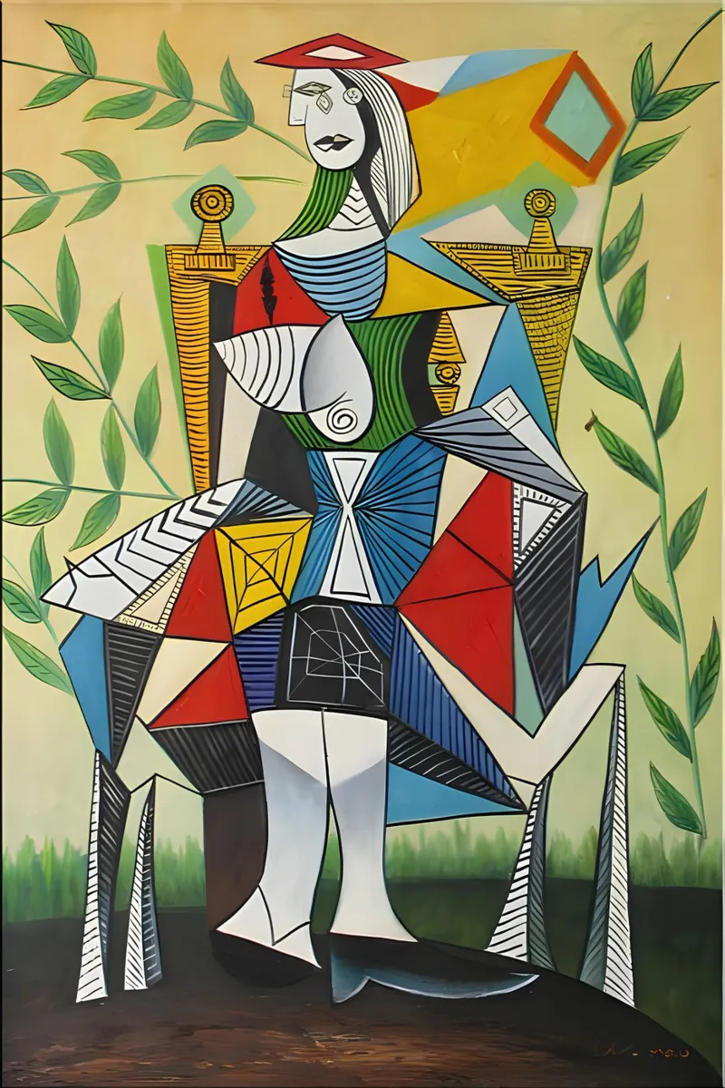 Picasso "Donna in poltrona", capolavoro cubista pellicola backlit da homdeco