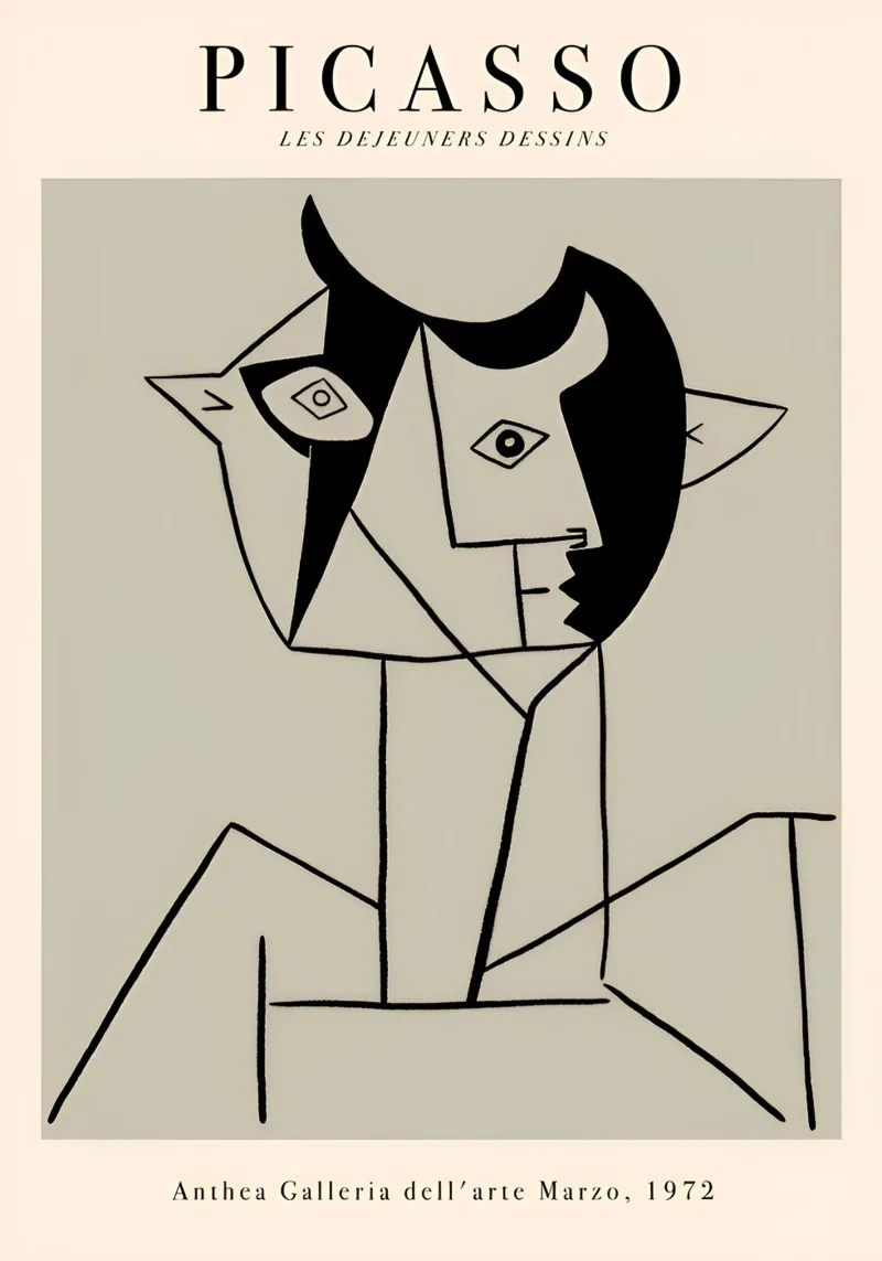 Picasso "Les Déjeuners" Abstract Cubist Print Hahnemühle von homdeco
