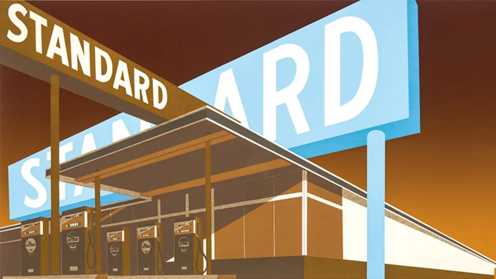 Ed Ruscha Doppio standard pellicola backlit da Marcobarshop