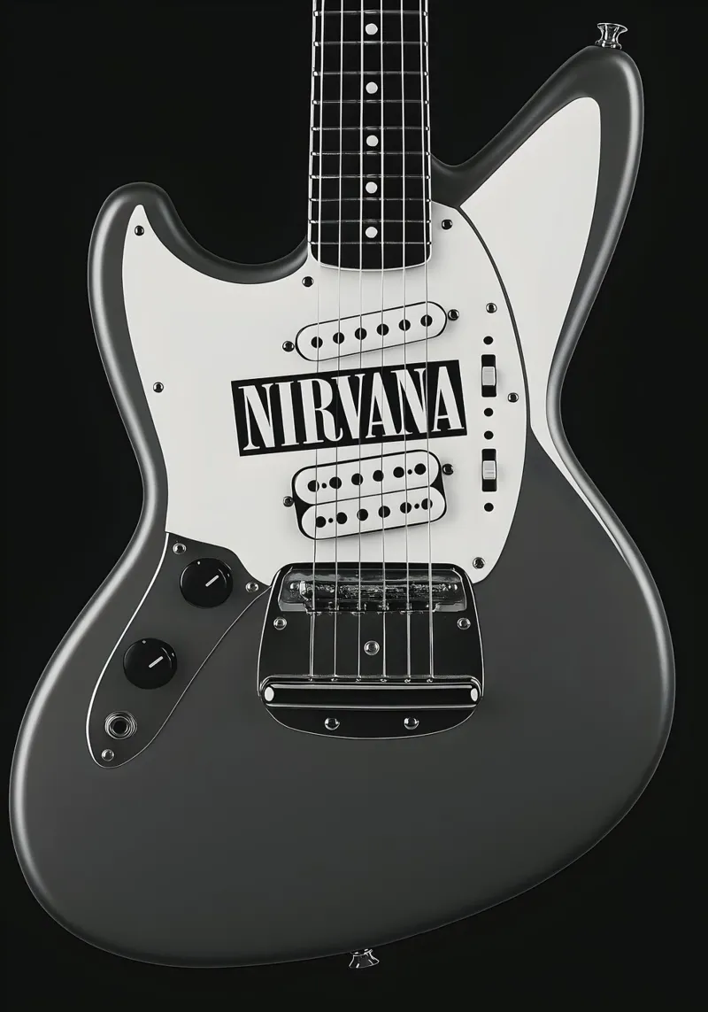 Nirvana - Guitar Fabric Poster hahnemühle by DGUnder