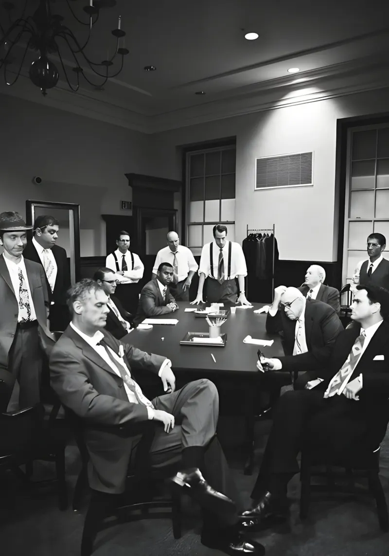 Twelve Angry Men plexiglass da Low poly art