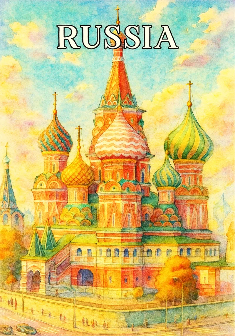 Rusia Pintura Imaginación poster con marco de plástico de Diamond