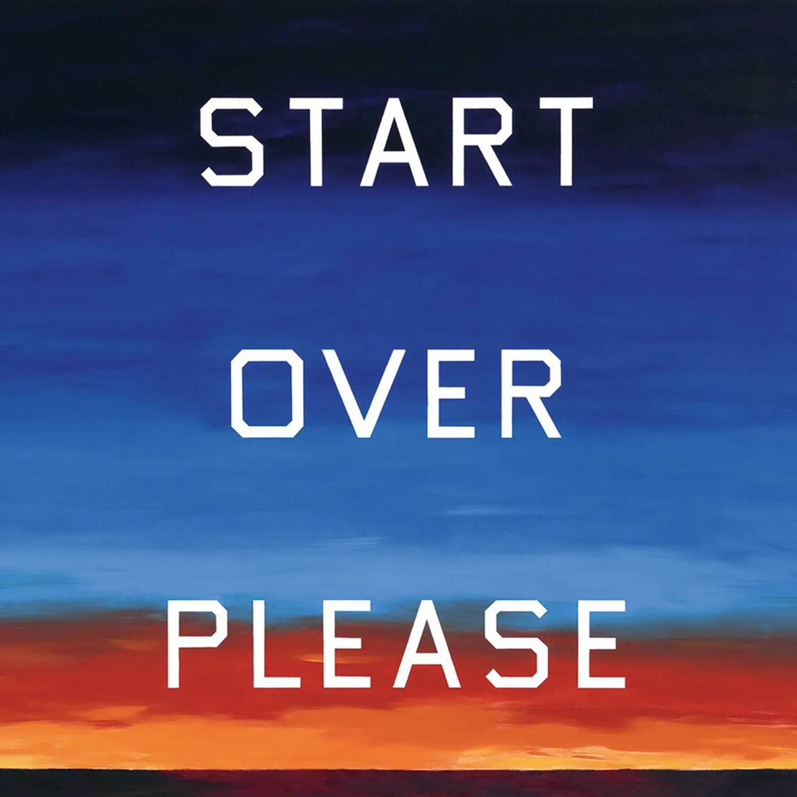 Ed Ruscha Ricominciare per favore pellicola backlit da Marcobarshop