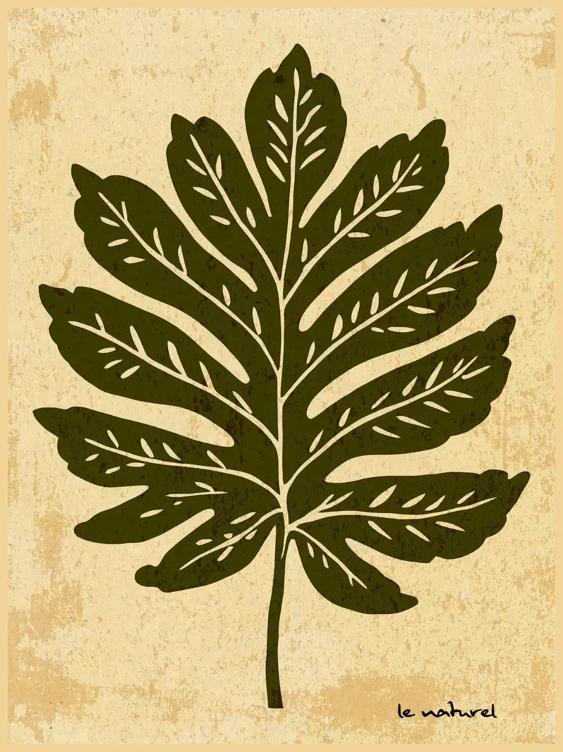 Olijfgroen blad canvas met Baklijst van DanielDesign
