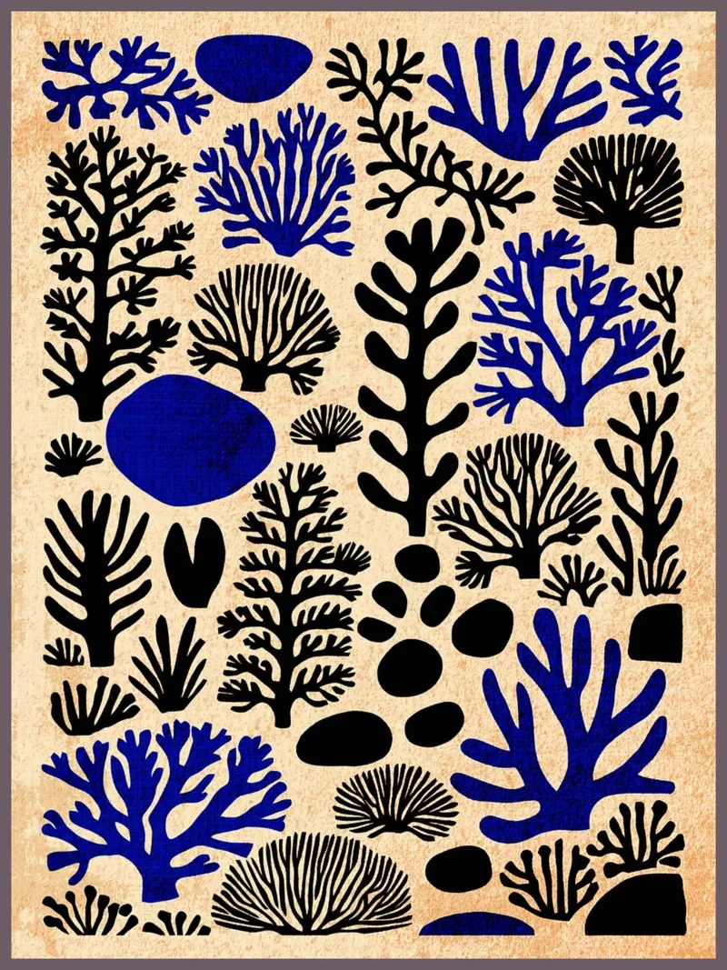 Piante di corallo ritagliate pellicola backlit da Andrew S Morrison