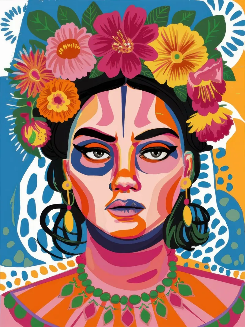 Frida Kahlo neu interpretiert Poster von Flock Reverie