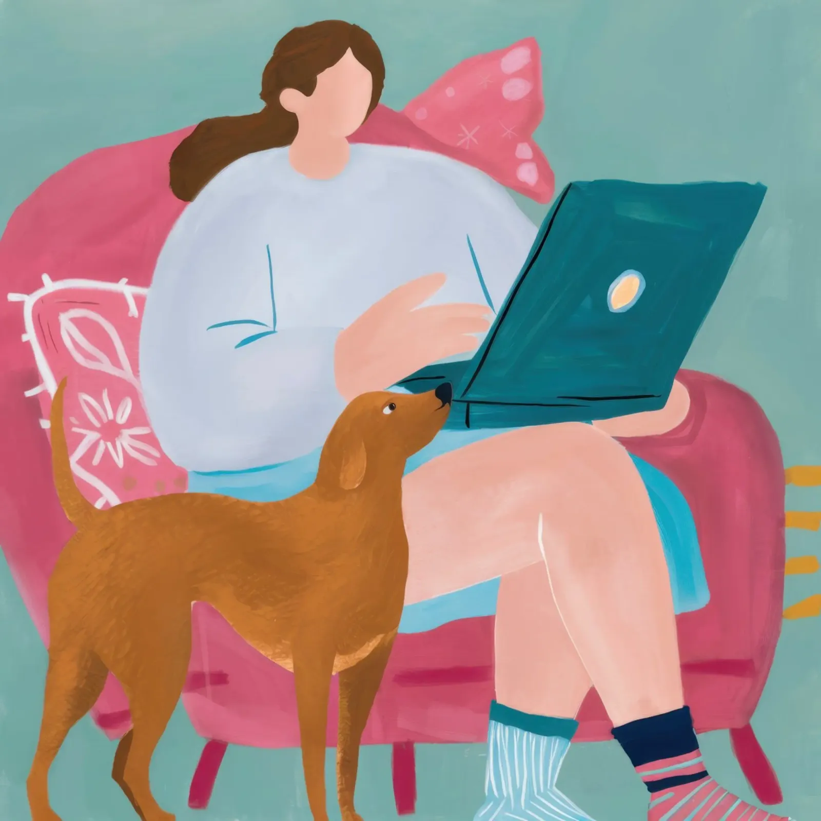 Comfort del collaboratore canino poster con telaio in plastica da Veil Maya