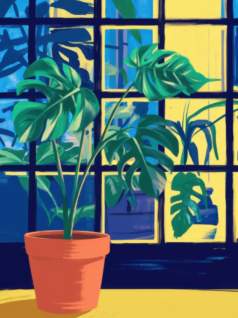 Window Verdant Stillness canvas by Prism Ritual