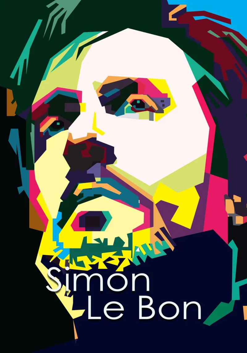 Simon Le Bon Duran Duran British Pop Singer WPAP canvas by Artkreator