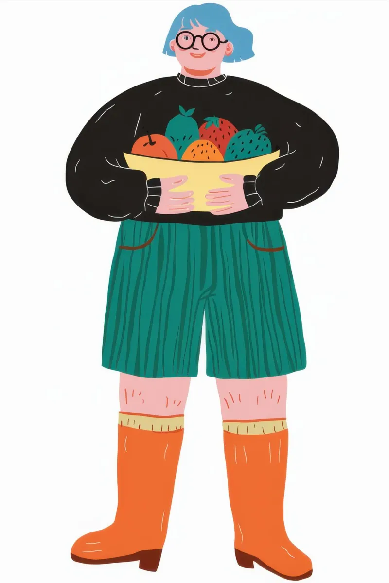 Gardener with Radishes alu-dibond by Flock Reverie