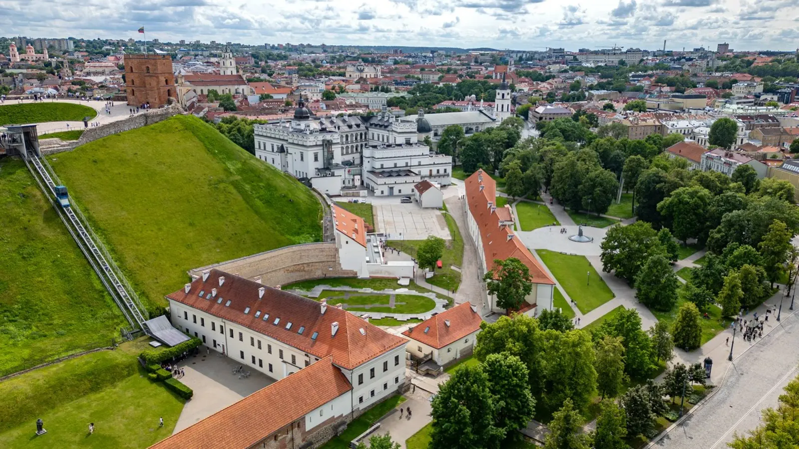 Veduta aerea di Vilnius, Lituania pellicola backlit da anderm