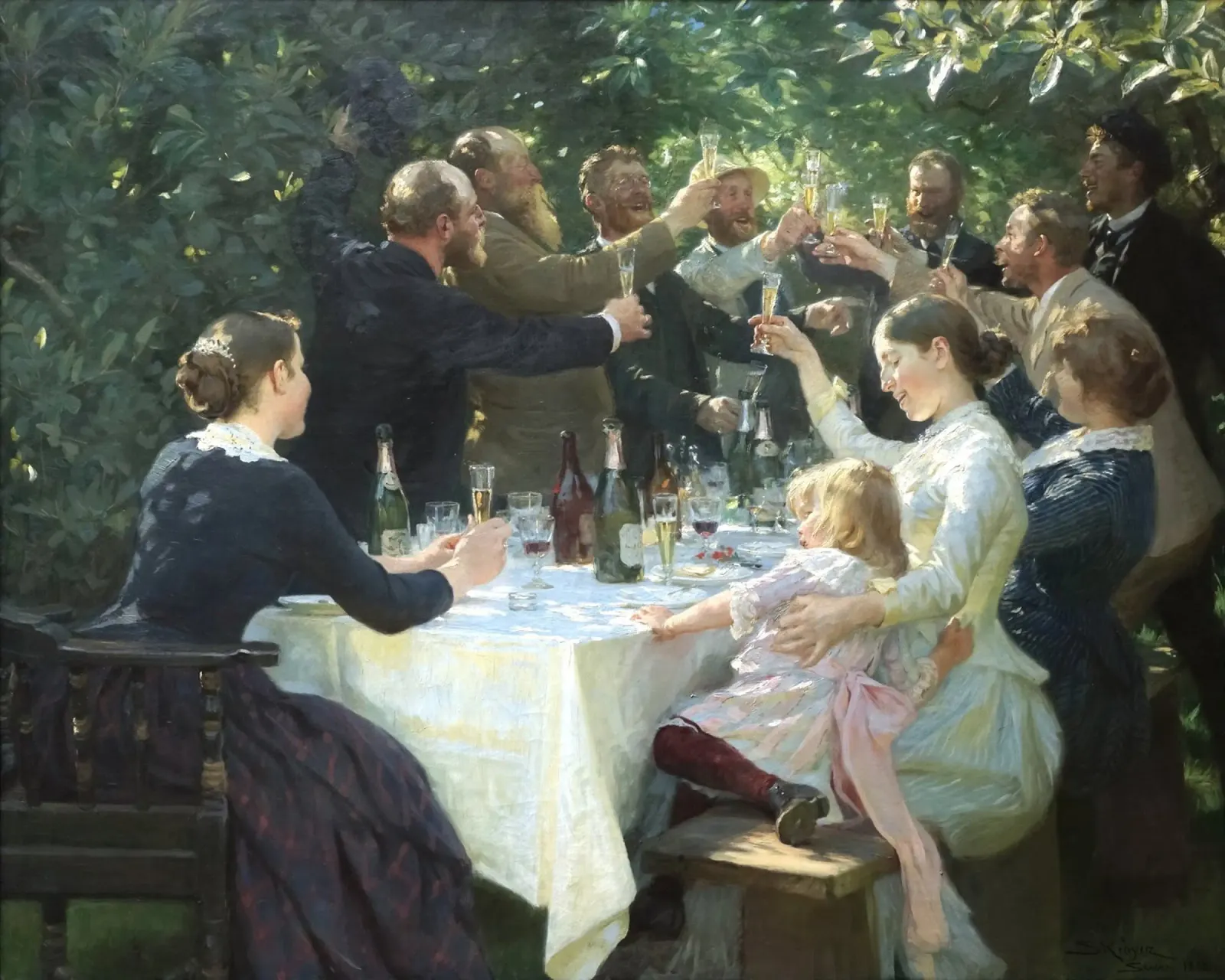 Hip hip urrà - Peder Severin Krøyer pellicola backlit da shoplena