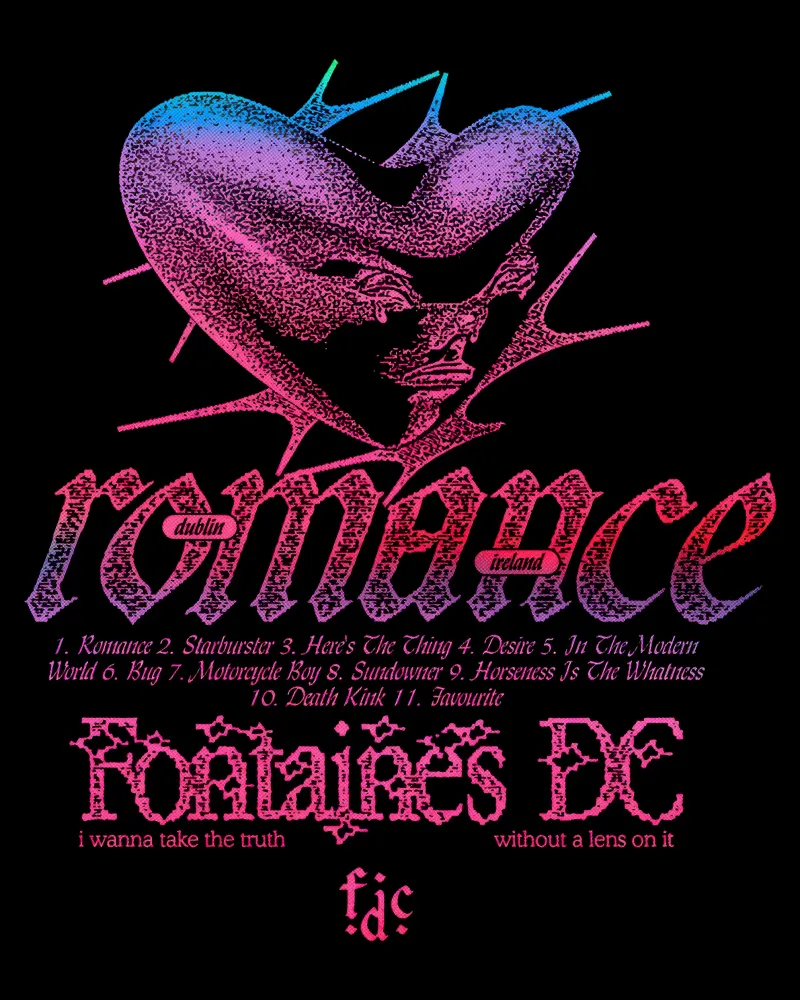 Romance Tracklist Black poster con telaio in plastica da reedharry