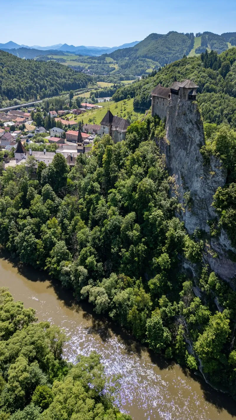 Aerial view of Orava Castle in Slovakia canvas by anderm