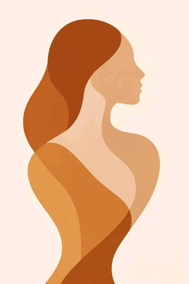 Grazia interiore - Sagoma femminile astratta pellicola backlit da Graceful Desine