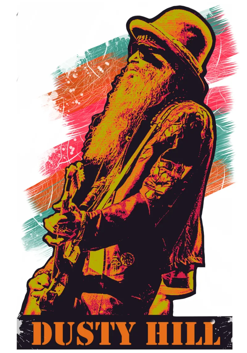 Dusty Hill art pellicola backlit da Lembayung art