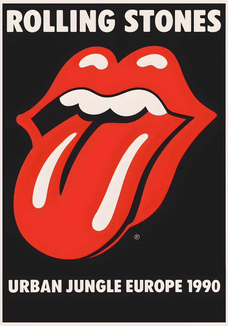 ROLLING STONES URBAN JUNGLE EUROPE 1990 Backlit Folie von DGUnder