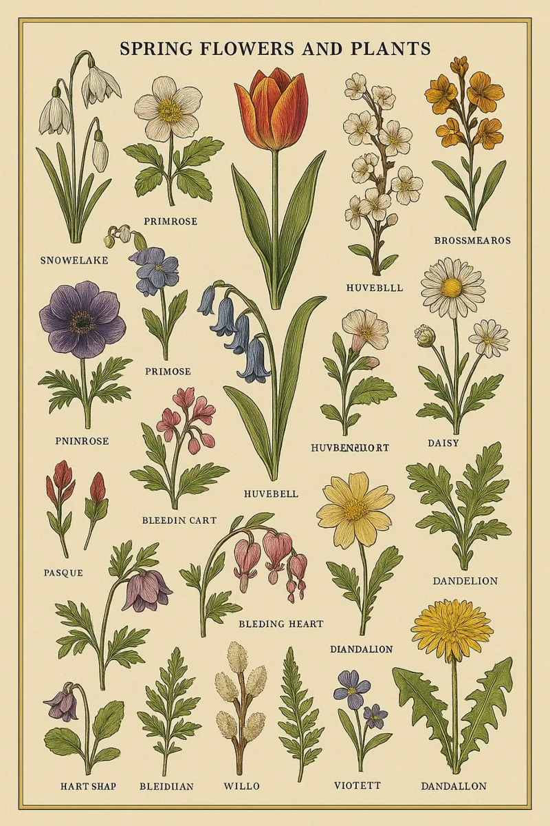 fiocco di neve primula tulipano brossemaeros carta hahnemühle da Graham Robertson
