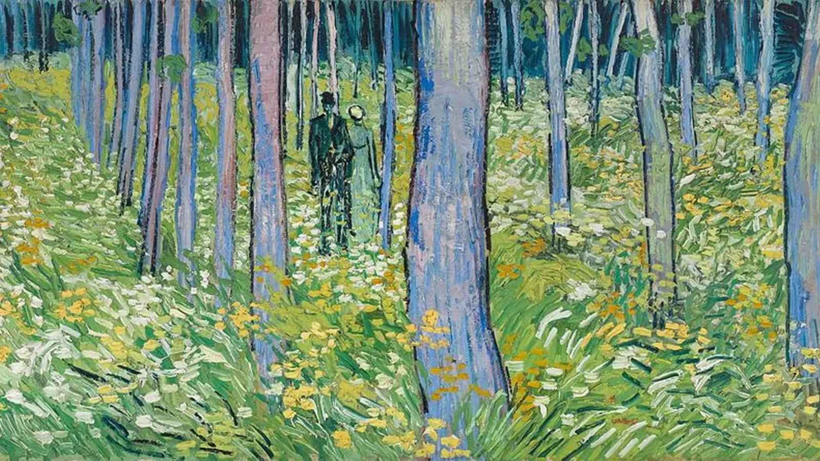 Sottobosco con due figure 1890 pellicola backlit da ValerieArt