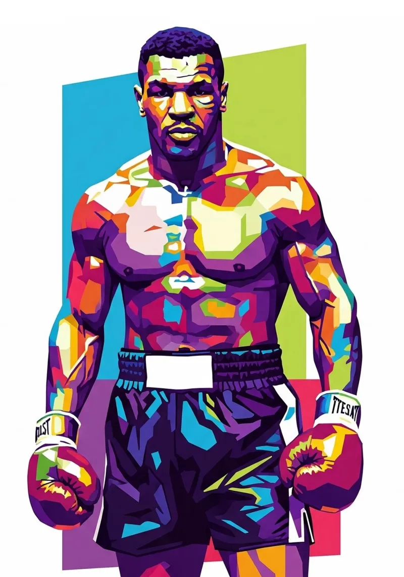 Mike Tyson boxing legend pellicola backlit da Hantamrata