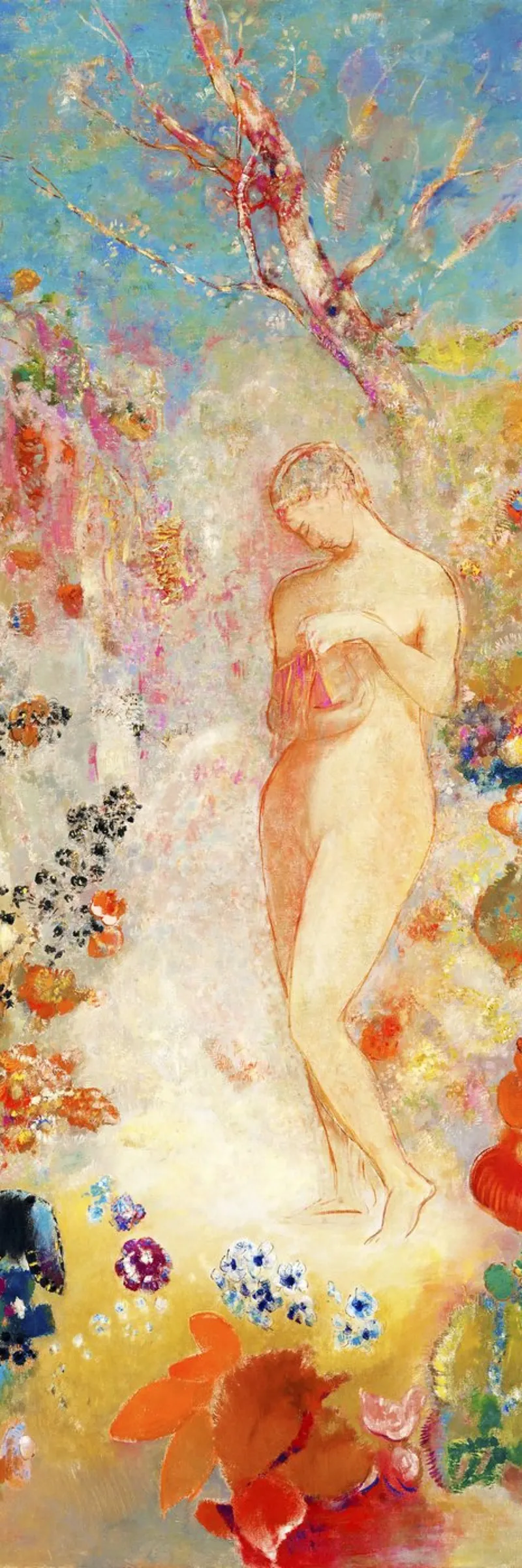 Pandora (1914) di Odilon Redon pellicola backlit da Mostly Pink