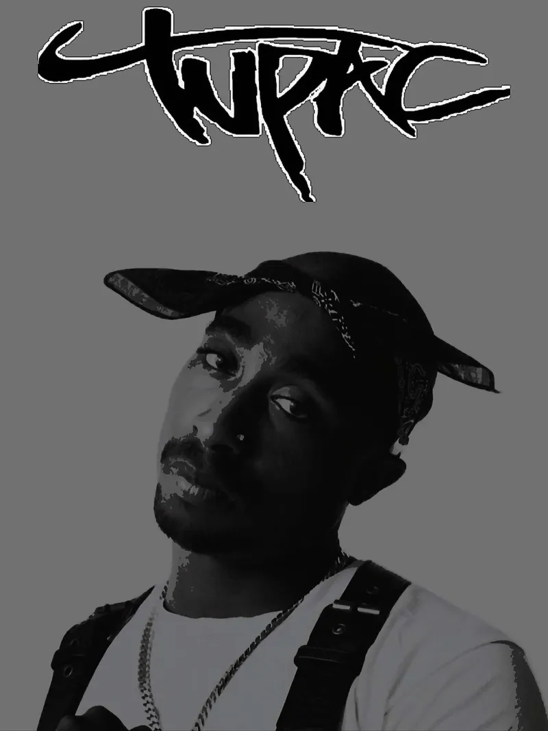 Tupac Shakur pellicola backlit da vanhesling