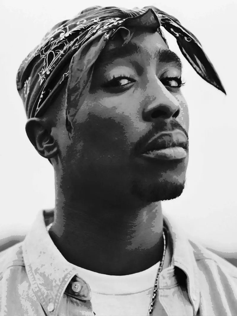 Tupac Shakur pellicola backlit da vanhesling