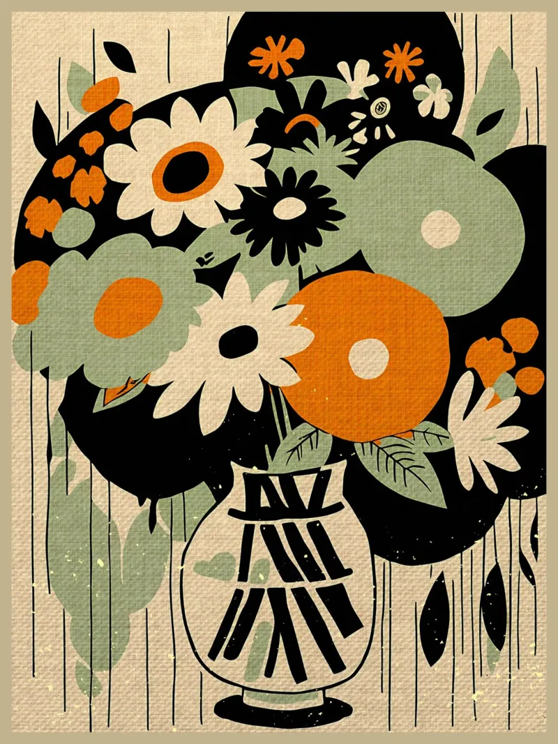 Bouquet di fiori Mia carta hahnemühle da Modern Geometry