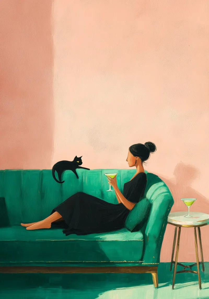 The Martini & the Cat I pellicola backlit da Clara August