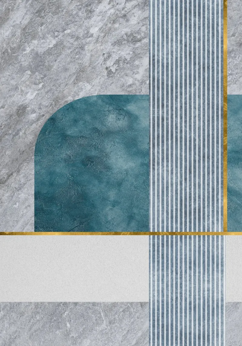 modern abstract art geometric Hahnemühle von vintageshop
