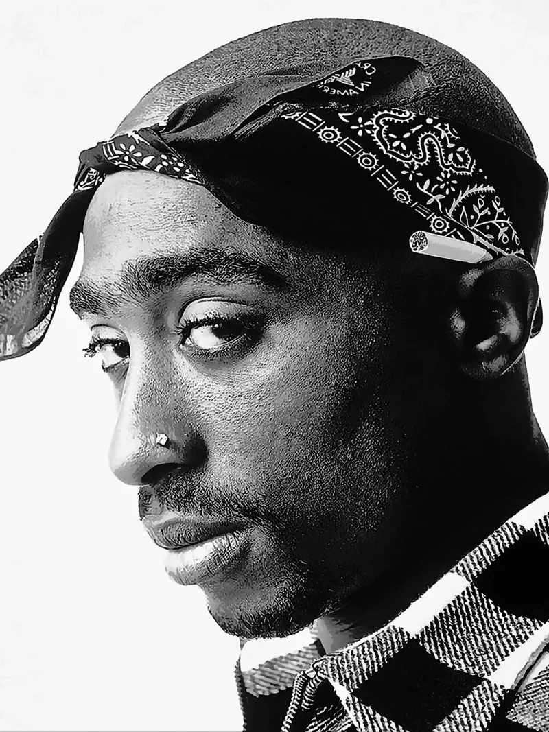 Tupac Shakur pellicola backlit da vanhesling