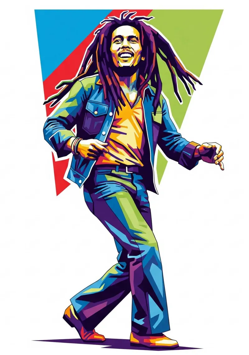 Bob Marley reggae dance carta hahnemühle da Hantamrata