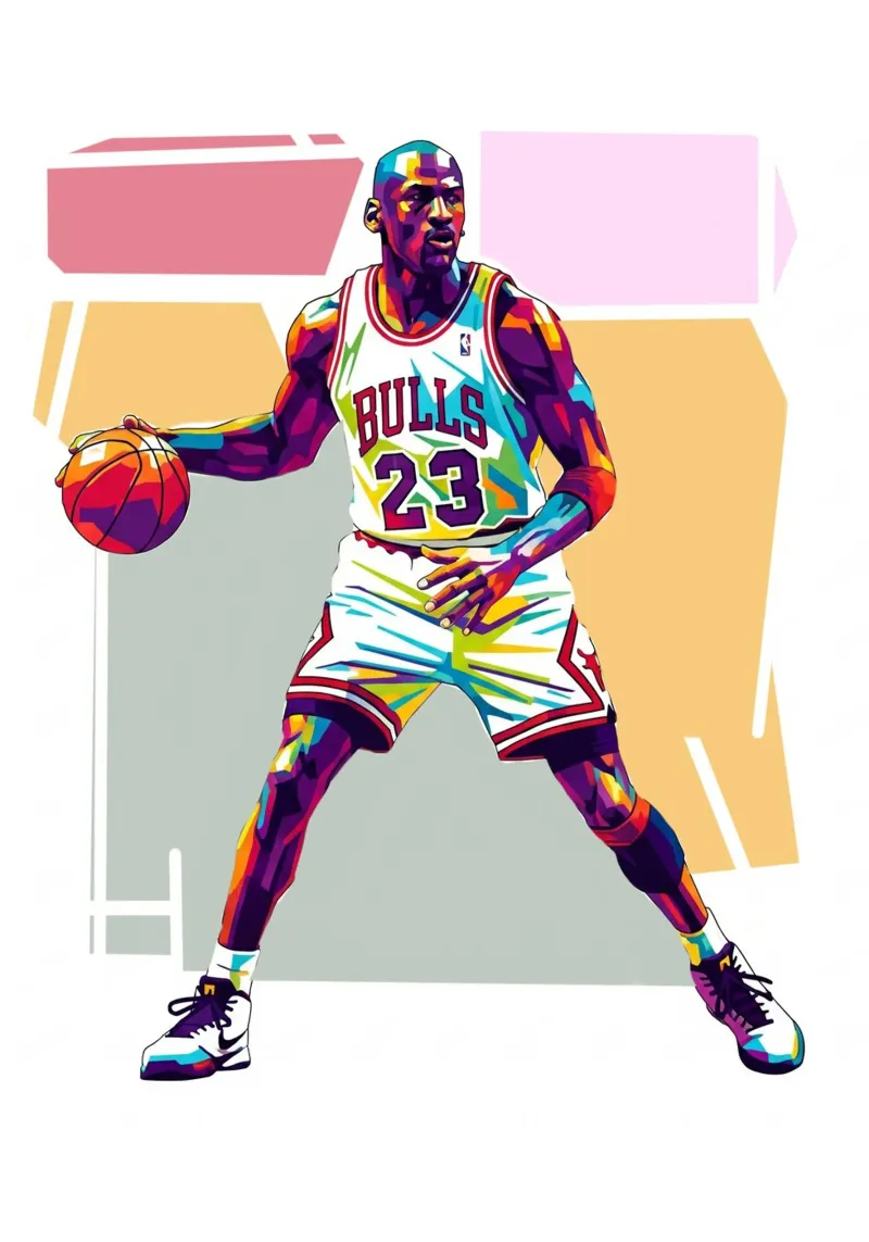 Michael Jordan WPAP art style plexiglass da Hantamrata
