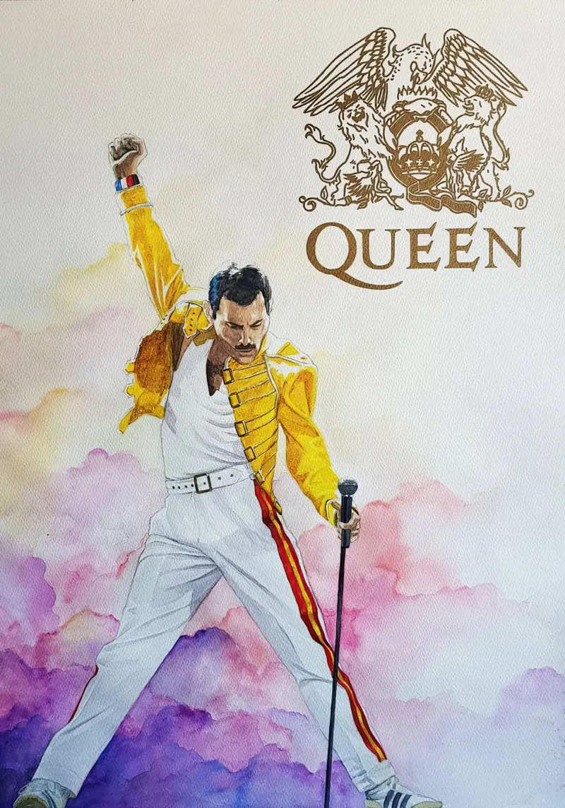 Freedy Mercury Paint Wall Art pellicola backlit da Musadad Shop