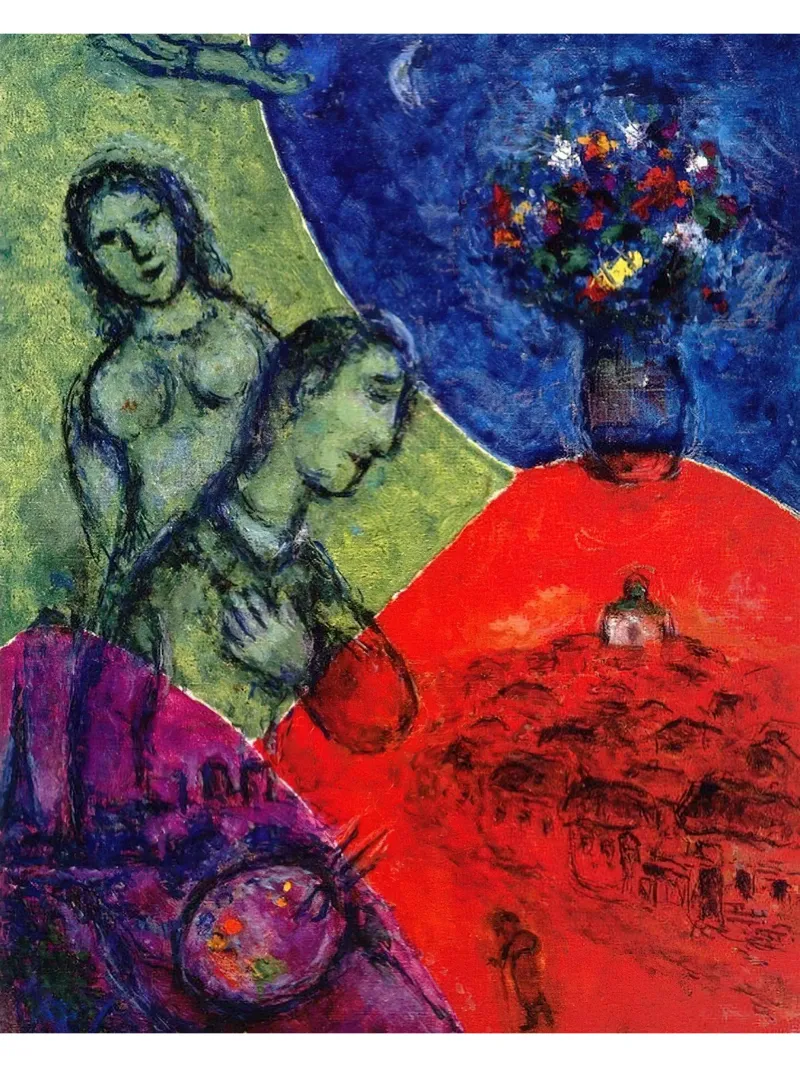 Self Portrait with Bouquet, 1981 Marc Chagall canvas by James Eury