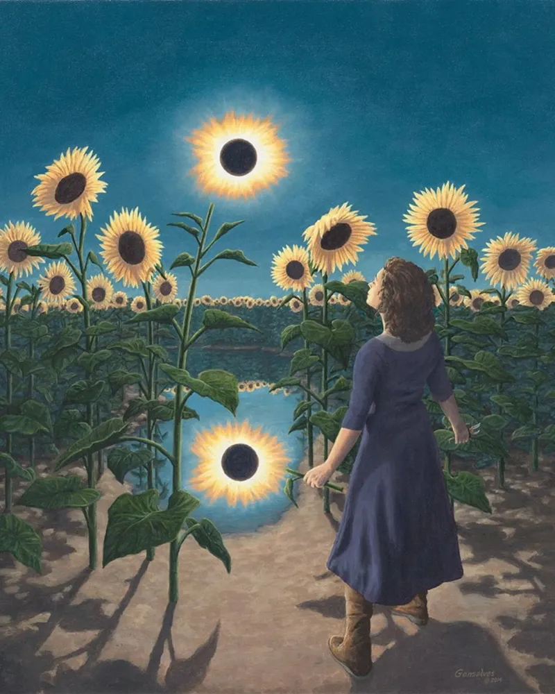 Rob Gonsalves Fiore di sole pellicola backlit da Trudeau Art Galley