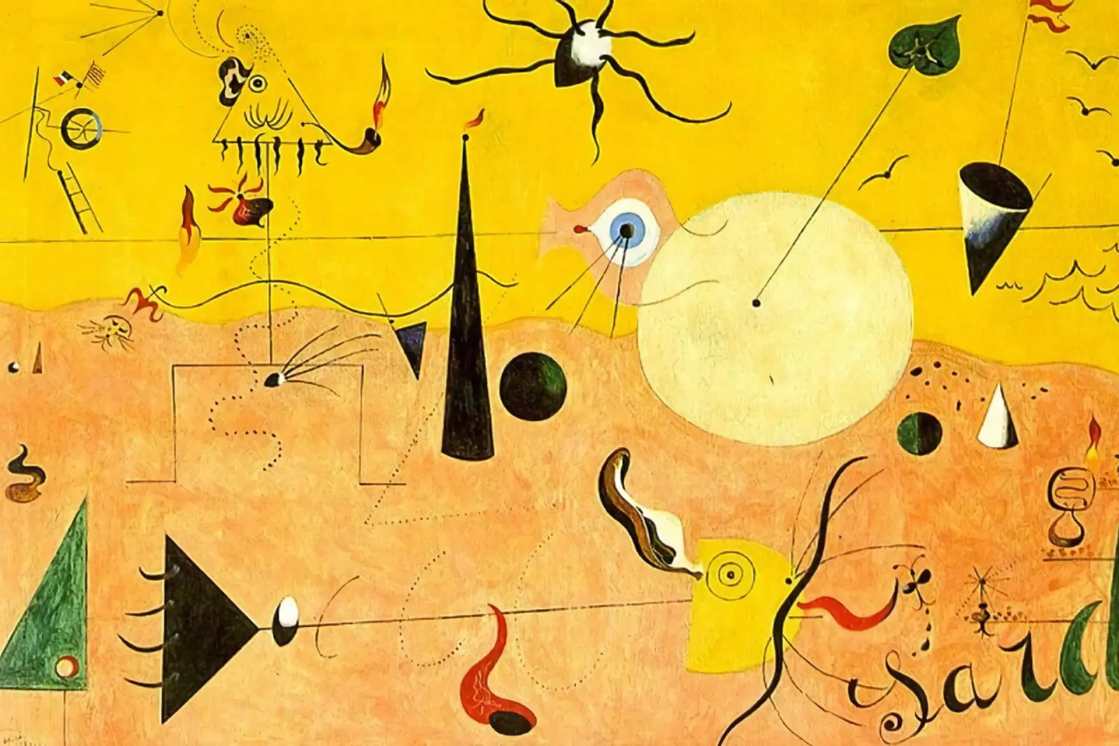 Joan Miro Paesaggio catalano pellicola backlit da Dixon-Gallery