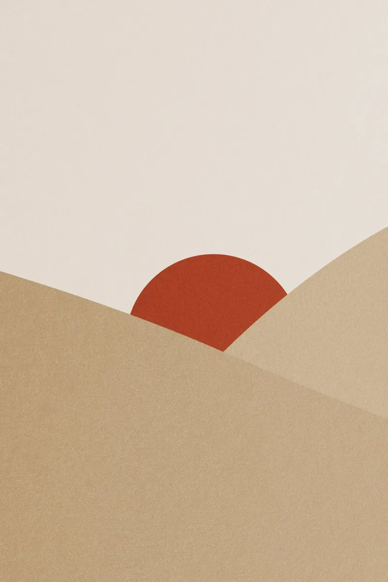 Boho Desert Geometry Sunset Hahnemühle von pierosvisuals