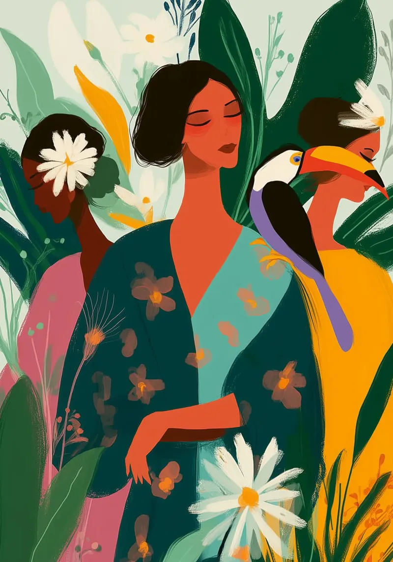 Tropica Tranquila II canvas by Clara August