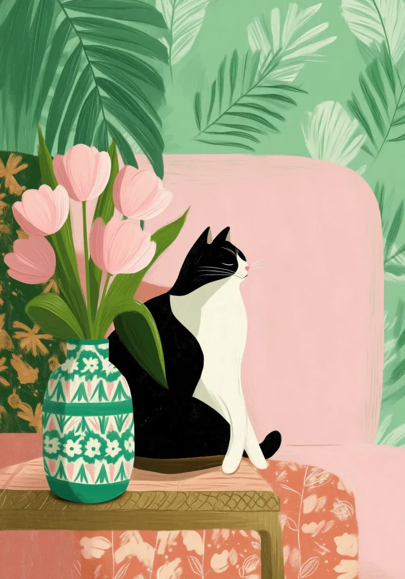 Tulips and Whiskers II carta hahnemühle da Clara August