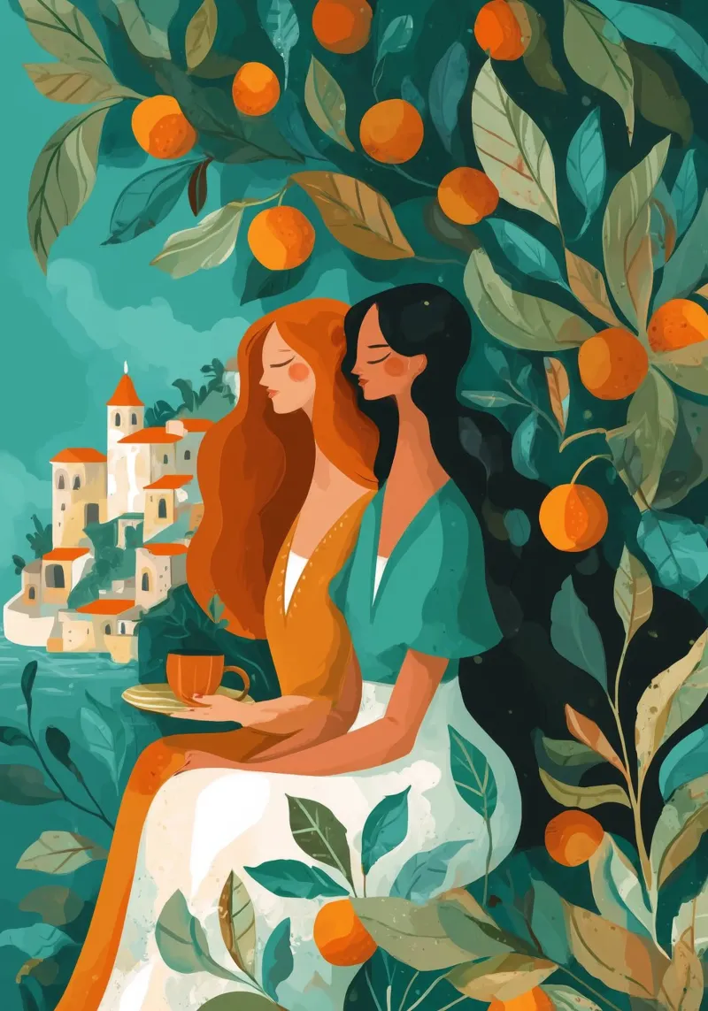Beneath the Orange Tree I pellicola backlit da Clara August