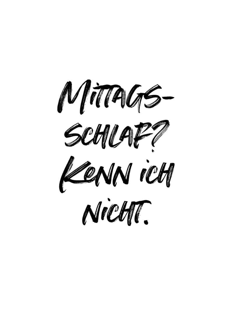 Mittagsschlaf? Kenn ich nicht. | Kinderzimmer carta hahnemühle da just typo