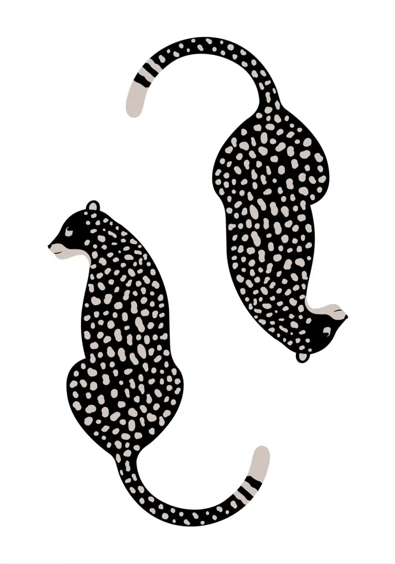 Leopardi maculati astratti - Stampa animale boho minimalista pellicola backlit da NorwesClub