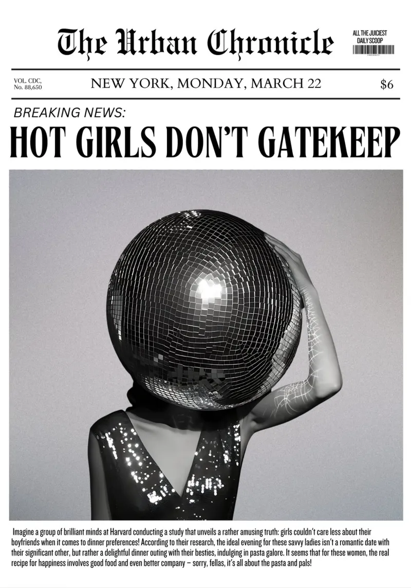 Le ragazze sexy non si fanno notare - Disco Ball News Print poster da NorwesClub