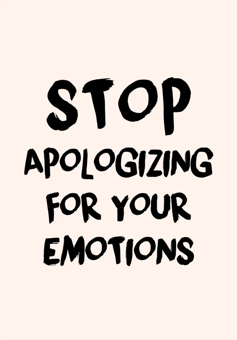 Stop Apologizing - Empowering Emotions Print canvas by NorwesClub