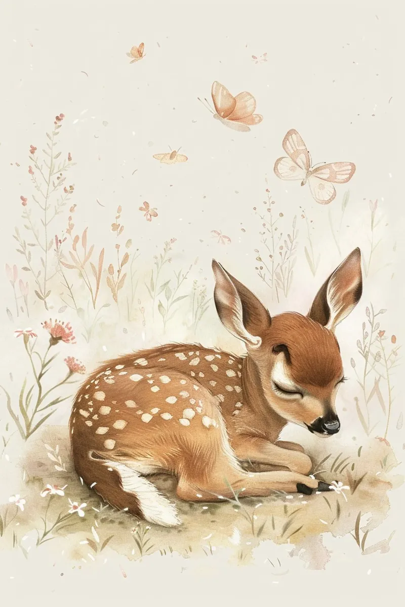 Deer Dream canvas by wonderfolk
