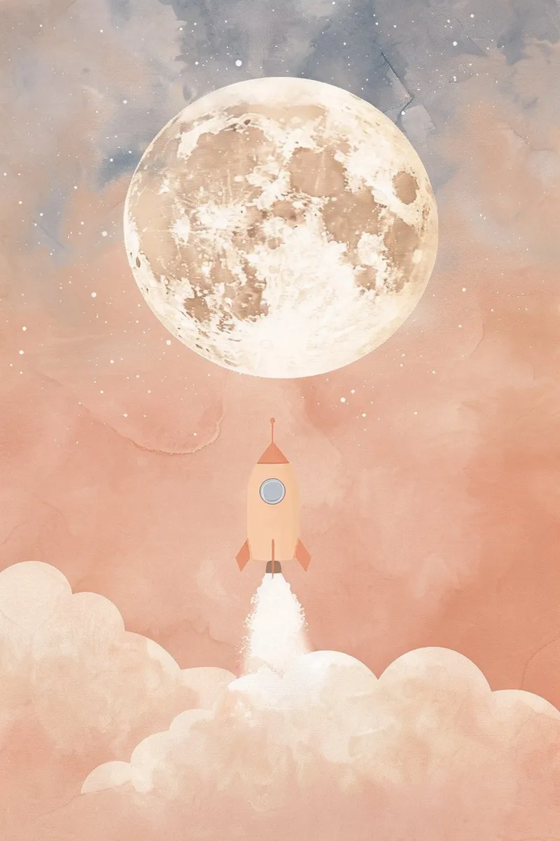To the Moon! carta hahnemühle da wonderfolk